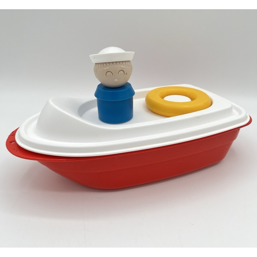 VTG Tupperware Tupper Toys Tupper Canoe Boat Sailor Bathtub Toy 1980s Incomplete